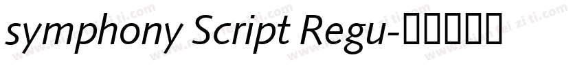symphony Script Regu字体转换